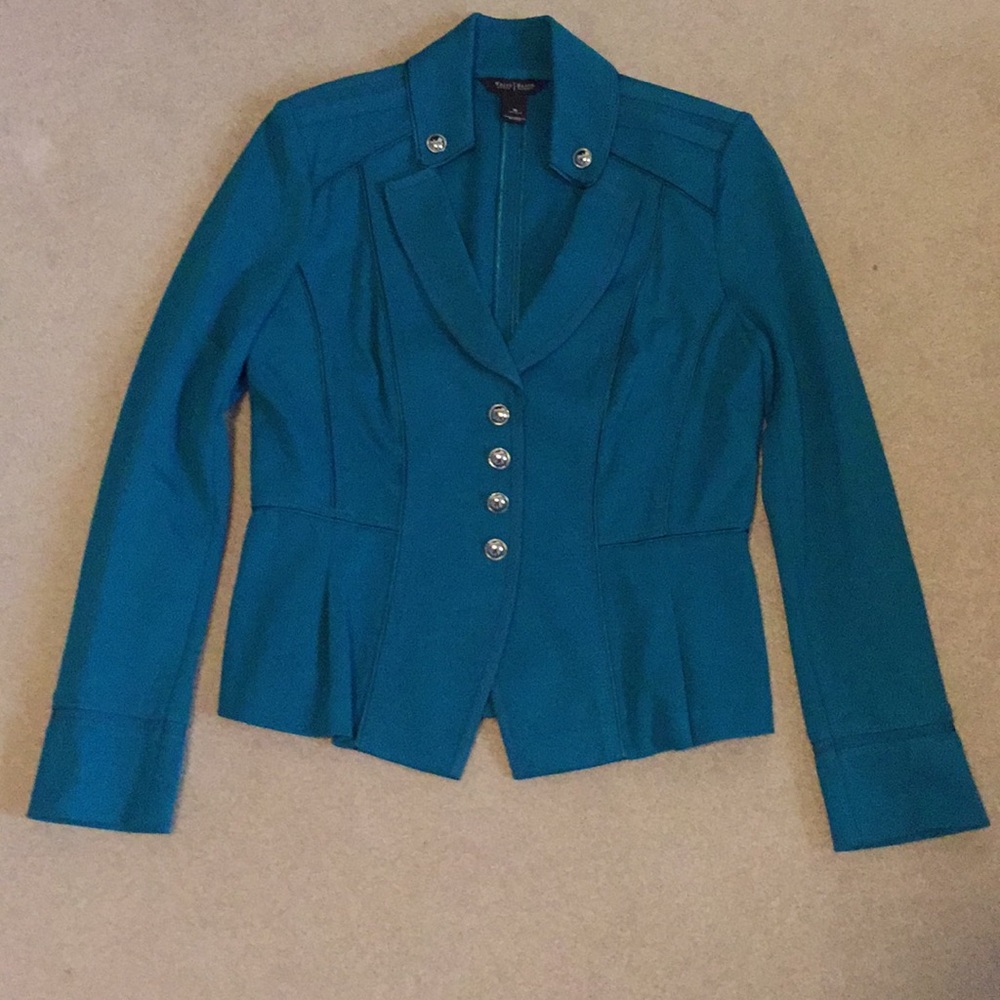 Gorgeous teal WHBM long sleeve jacket.